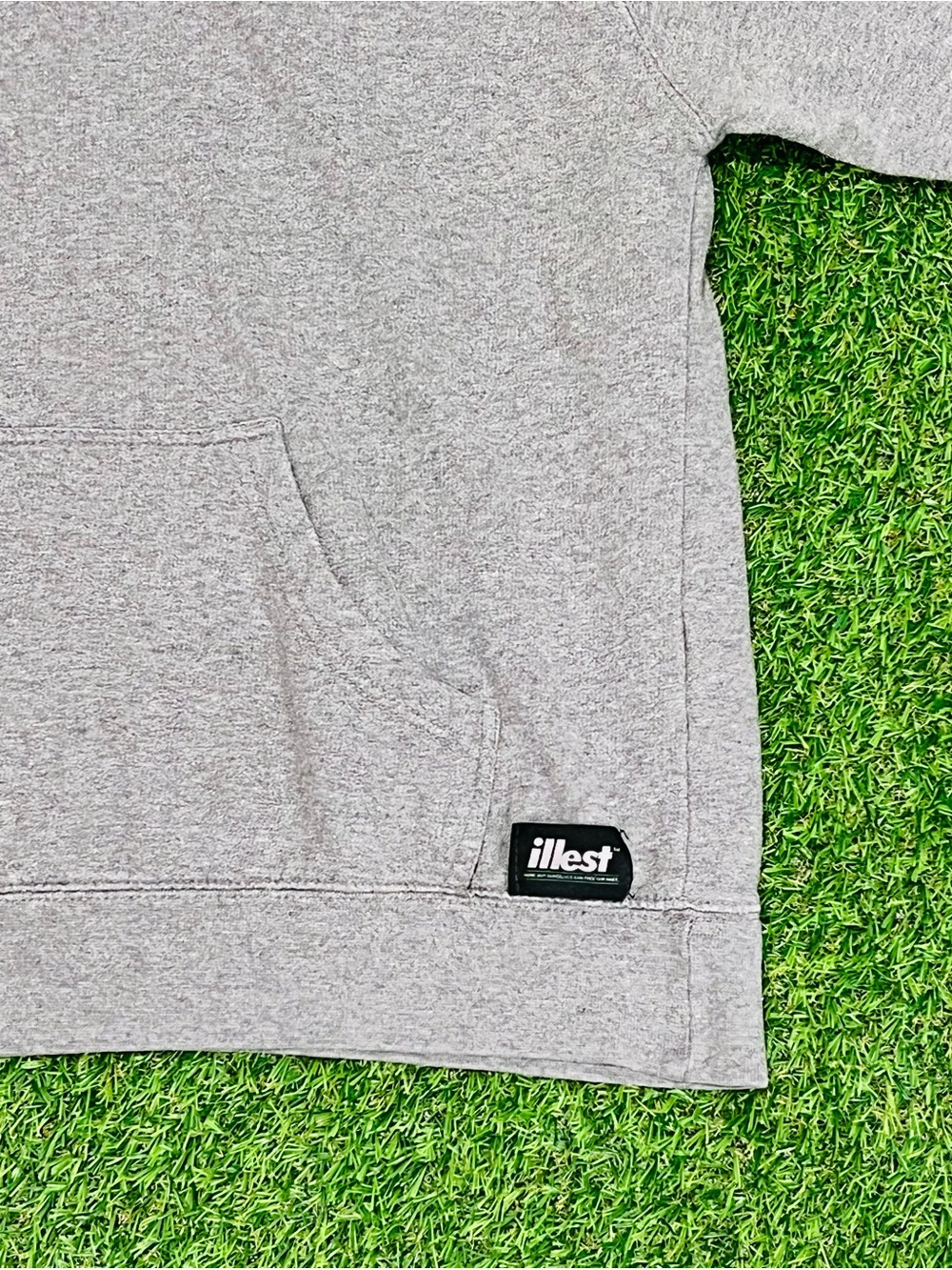 Illest Gray Pullover Hoodie Mens Streetwear Box Logo Size Large💎 - Picture 3 of 7